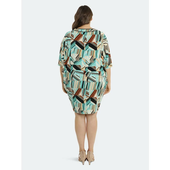 Maggy London London Times Curve Corinne Dresses Neutral/aqua 5 Maggy London London Times Curve Corinne Dresses Neutral/aqua - Image 3