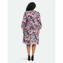 Maggy London London Times Curve Britton Dresses Navy / Denim / Pink 8 Maggy London London Times Curve Britton Dresses Navy / Denim / Pink -Maggy London shop unnamed file 752