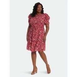 Maggy London London Times Genny Dresses Soft White/ Flame -Maggy London shop unnamed file 806