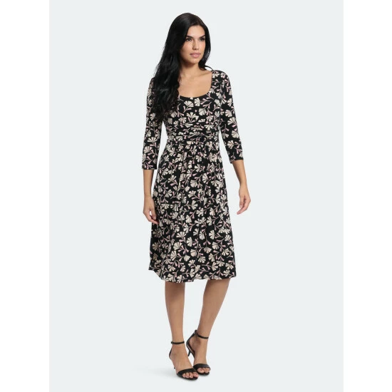 Maggy London London Times Keira Dresses Navy / Citronella 4 Maggy London London Times Keira Dresses Navy / Citronella - Image 2