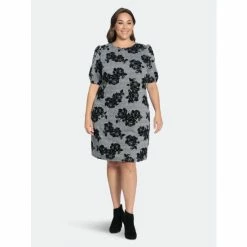 Maggy London London Times Curve Tretta Dresses Black / White
