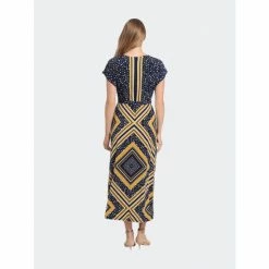 Maggy London London Times Marian Dress Dresses Navy/yellow -Maggy London shop unnamed file 879