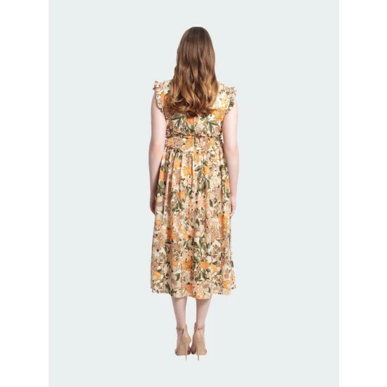 Maggy London Siobhan Dress Dresses Cream/light Orange 7 Maggy London Siobhan Dress Dresses Cream/light Orange - Image 5