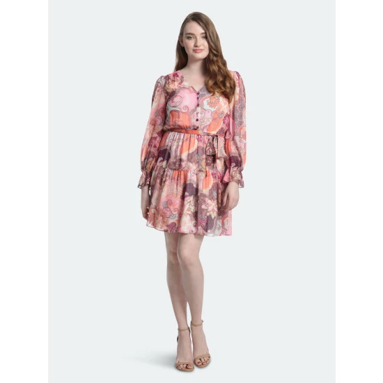 Maggy London London Times Aria Dresses Celery / Paisley Swirl 3 Maggy London London Times Aria Dresses Celery / Paisley Swirl