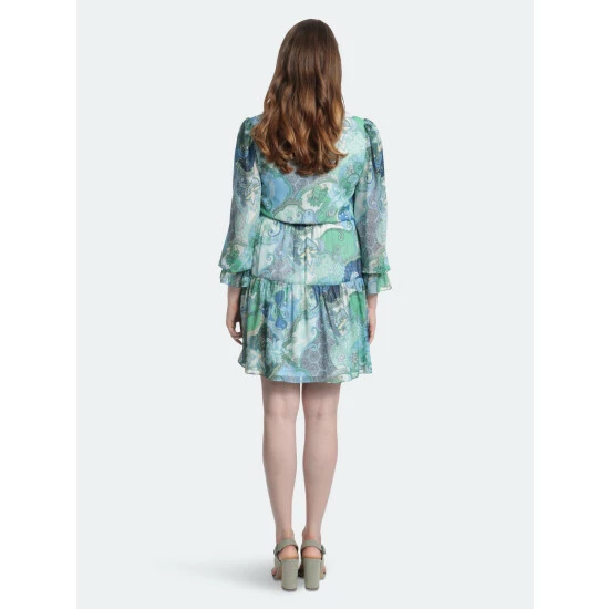 Maggy London London Times Aria Dresses Celery / Paisley Swirl 7 Maggy London London Times Aria Dresses Celery / Paisley Swirl - Image 5