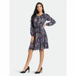 Maggy London London Times Lydia Dresses Black/persian Red