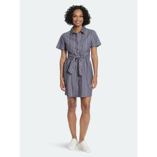 Maggy London London Times Tamar Dresses Denim/coral 3 Maggy London London Times Tamar Dresses Denim/coral