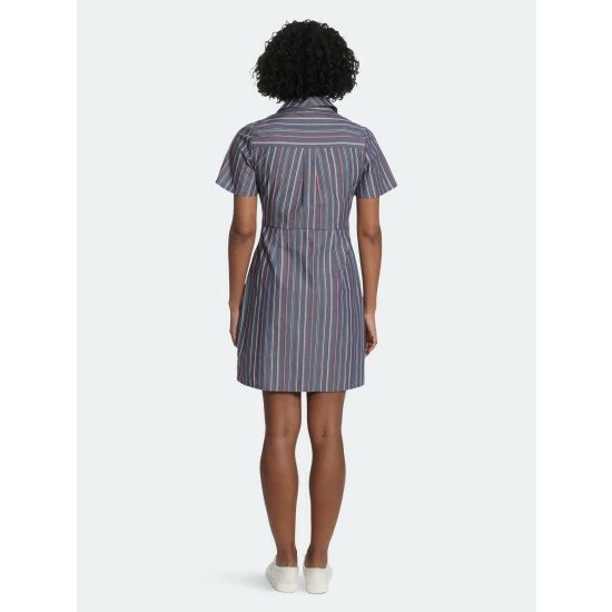 Maggy London London Times Tamar Dresses Denim/coral 5 Maggy London London Times Tamar Dresses Denim/coral - Image 3