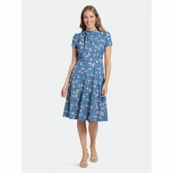 Maggy London London Times Belise Petite Dresses Denim Blue/turq