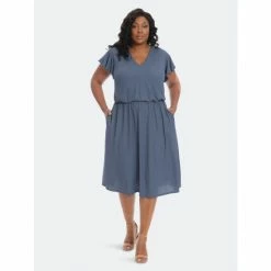 Maggy London London Times Curve Erin Dresses Olive Oil